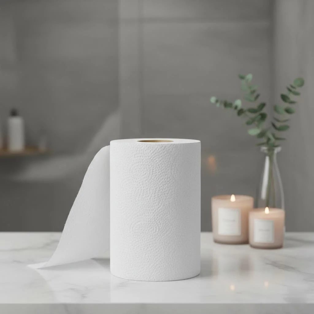 Paper towel holder on a kitchen counter