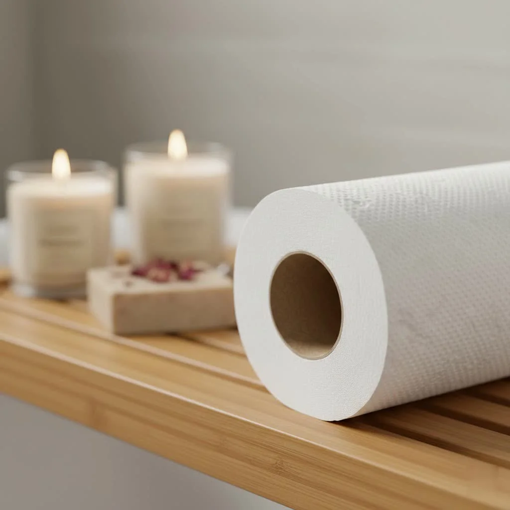 Paper towel roll ready for use